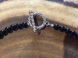 Black Onyx and Broken Fish Necklace - Clasp View