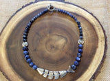 Sodalite and Broken Fish Necklace