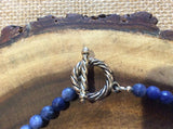 Sodalite and Broken Fish Necklace - Clasp View